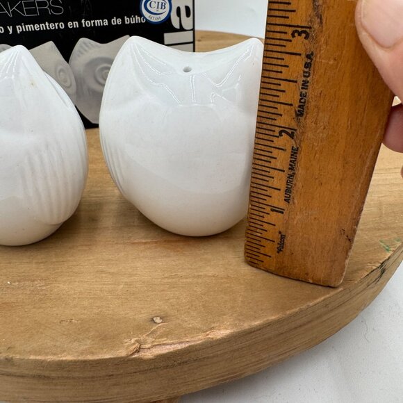 The Cellar Macys NIB Owl white salt and pepper shakers gift present holiday fall - Picture 7 of 8